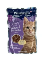 پوچ گربه وینستون طعم گوشت بره و بوقلمون، 100 گرم، مناسب برای گربه‌های بالغ