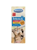 بستنی گربه وینستون با طعم مرغ و ماهی با بیوتین، بسته ۸ عددی، مناسب برای گربه‌های بالغ و بد اشتها