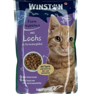 پوچ گربه وینستون طعم ماهی در ژله گیاهی - 100 گرم