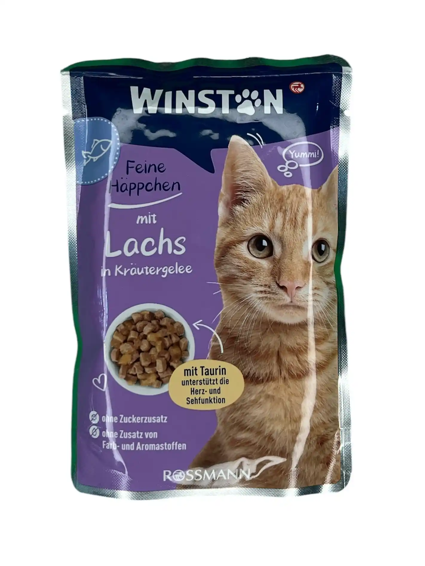 پوچ گربه وینستون طعم ماهی در ژله گیاهی - 100 گرم