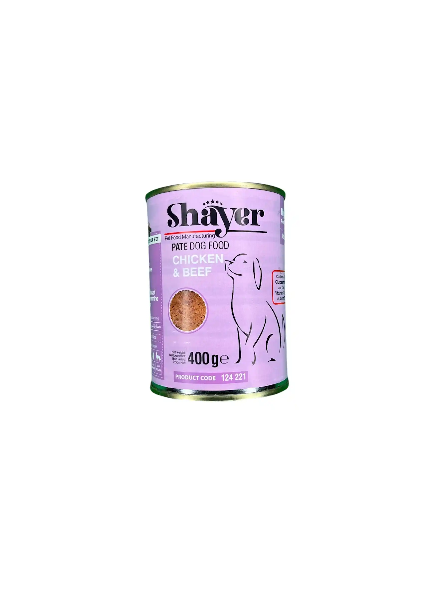 کنسرو سگ شایر طعم مرغ و گوشت قرمز - غذای ارگانیک و پروتئینی برای سگ‌ها، مناسب برای حساسیت‌های غذایی