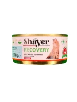 کنسرو گربه شایر ریکاوری با طعم مرغ و کدو، غذای سالم بدون افزودنی برای بهبود سلامت گربه‌ها