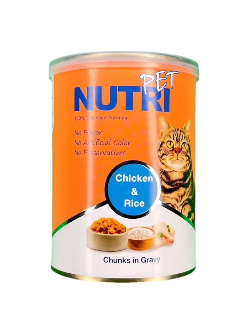 کنسرو گربه نوتری پت با طعم مرغ و برنج - 425 گرمی