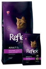 غذای خشک گربه بالغ طعم مرغ فله ای رفلکس پلاس گورمت